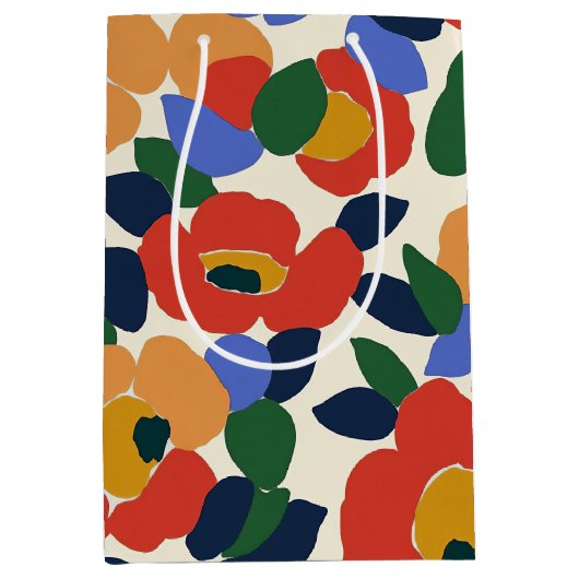 Vet Abstract bloemmotief Medium Cadeauzakje (Voorkant)