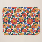 Vet Abstract bloemmotief Sherpa Deken (Voorkant (horizontaal))
