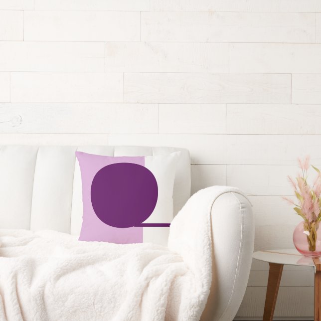 Vet Abstract cirkelvormig Paars roze wit Kussen (Bank)