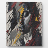 Vet Abstract expressionistisch portret van moderne Fotoplaat (Voorkant)