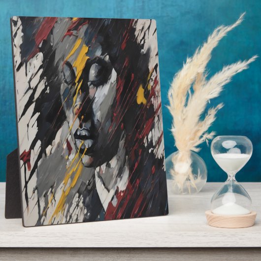 Vet Abstract expressionistisch portret van moderne Fotoplaat (Zijkant)