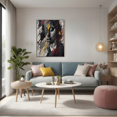 Vet Abstract expressionistisch portret van moderne Perfect Poster