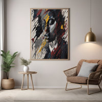 Vet Abstract expressionistisch portret van moderne