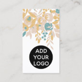 Vet abstract floreel interieurdecor hallo script visitekaartje (Achterkant)