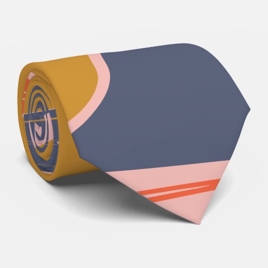 Vet Abstract gemarmerd oud ontwerp in najaarkleure Stropdas (Opgerold)