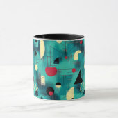 Vet Abstract geometrisch - gepersonaliseerd Blauwg Mok (Midden)