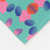 Vet Abstract geometrisch patroon in roze en blauw Fleece Deken (Hoek)