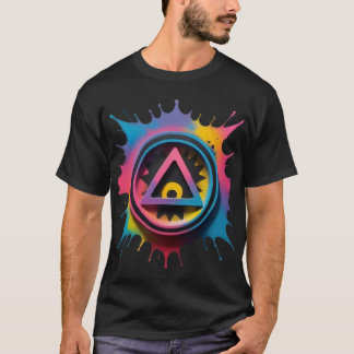 Vet Abstract geometrisch symbool T-shirt