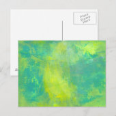 Vet Abstract in groen en geel Briefkaart (Voorkant / Achterkant)