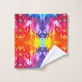 Vet Abstract keukendoek ingesteld op Paars roze Si Bad Handdoek (Wasdoekje)