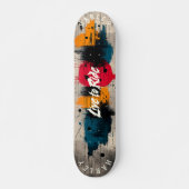 Vet Abstract kleurenblok - Live to Ride-ontwerp Persoonlijk Skateboard (Voorkant)