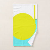 Vet Abstract Kunstcirkel Turquoise Green Yellow Bad Handdoek (Handdoek)