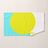 Vet Abstract Kunstcirkel Turquoise Green Yellow Bad Handdoek (Handdoek)
