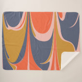 Vet Abstract marmer grafisch ontwerp Sherpa Deken (Voorkant (horizontaal))