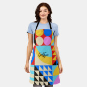 Vet Abstract Modern Geometrisch Gepersonaliseerd Schort (Gedragen)