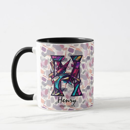 Vet Abstract Monogram Mok - H voor Henry (Links)