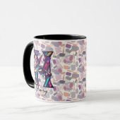 Vet Abstract Monogram Mok - H voor Henry (Voorkant links)