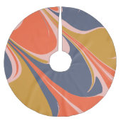 Vet Abstract ontwerp in najaarkleuren Kerstboom Rok (Voorkant)