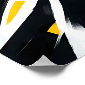 Vet Abstract - opvallende zwarte achtergrond Poster (Hoek)