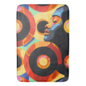Vet abstract oranje geel badmat (Voorkant Verticaal)