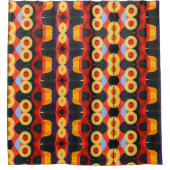 Vet abstract oranje geel douchegordijn (Voorkant)