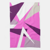 Vet Abstract Paars roze grijs wit Theedoek (Verticaal)