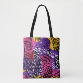 Vet Abstract patroon Canvas tas | Levendig modern