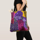 Vet Abstract patroon Canvas tas | Levendig modern (Dichtbij)