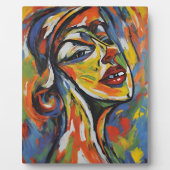 Vet Abstract Portret - Expressionisme Kunst Fotoplaat (Voorkant)