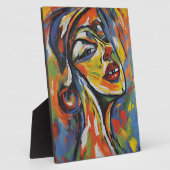 Vet Abstract Portret - Expressionisme Kunst Fotoplaat (Zijkant)