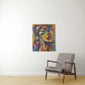 Vet Abstract Portret - Expressionisme Kunst Wandkleed (In situ)