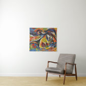 Vet Abstract Portret - Expressionisme Kunst Wandkleed (In Situ (horizontaal))
