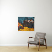 Vet Abstract Portret Levendig Expressionisme Kunst Wandkleed (In Situ (horizontaal))