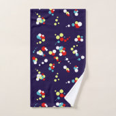 Vet Abstract Rood Blauw Gele Cirkels Bad Handdoek (Handdoek)