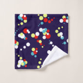 Vet Abstract Rood Blauw Gele Cirkels Bad Handdoek (Wasdoekje)