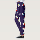 Vet Abstract Rood Blauw Gele Cirkels Leggings (Links)