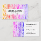 Vet Abstract Stip regenboogkleurig Visitekaartje (Voorkant / Achterkant)