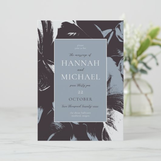 Vet Abstract Stoffig Blauw Zwart Kaart (Staand voorkant)