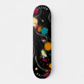 Vet Abstract Swirl Design Skateboard Deck (Voorkant)