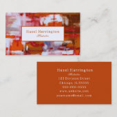 Vet Abstract Visitekaartje Pas rood Sinaasappel aa (Voorkant / Achterkant)