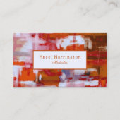 Vet Abstract Visitekaartje Pas rood Sinaasappel aa (Voorkant)