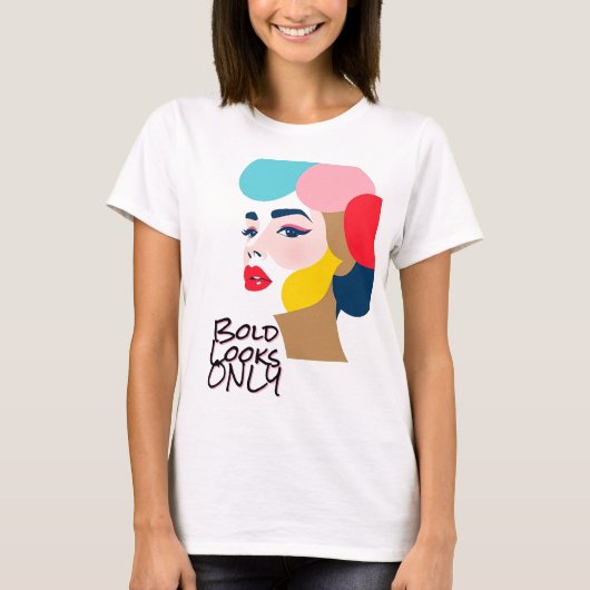 Vet Abstract vrouwenportret T-shirt (Voorkant)