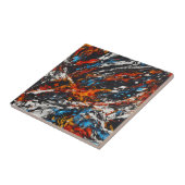 Vet Abstract Vuur Tegeltje (Zijkant)