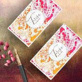 Vet Abstract Waterverf Cirkel rood/Oranje ID565 Visitekaartje