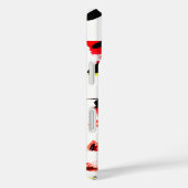 Vet Abstract Zwart Rood Geel Stromende Kleuren Case-Mate iPhone Case (Achterkant / Rechts)