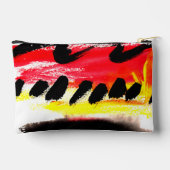 Vet Abstract Zwart Rood Geel Stromende Kleuren Etui (Achterkant)