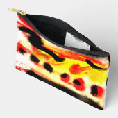 Vet Abstract Zwart Rood Geel Stromende Kleuren Etui (Open)