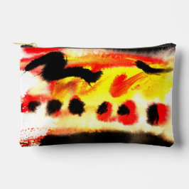 Vet Abstract Zwart Rood Geel Stromende Kleuren Etui