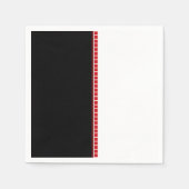 Vet Abstract zwart wit en rood patroon Servet (Voorkant)