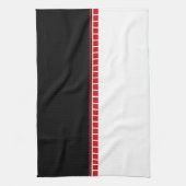 Vet Abstract zwart wit en rood patroon Theedoek (Verticaal)